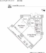 ミレニアムガーデンコートの間取り画像