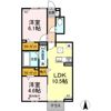 ハウス三本木 B棟の間取り画像