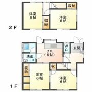 草道島戸建貸家の間取り画像