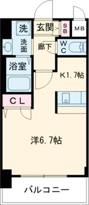 プレサンス三宮東アルバーナの間取り画像