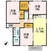 ロイヤルガーデン須田ノ木 F棟の間取り画像