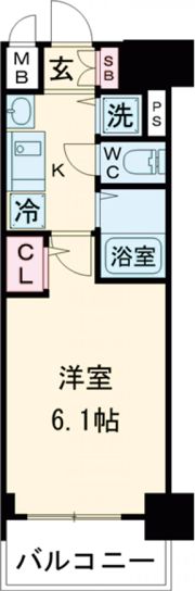 プレサンス名古屋STATIONアブソリュートの間取り画像