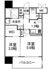 エンクレスト天神AVANTの間取り画像