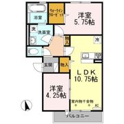Piccolo Pino島町（ﾋﾟｯｺﾛ ﾋﾟｰﾉ） A棟の間取り画像