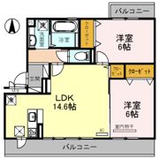 コーポ大安寺Ⅱの間取り画像