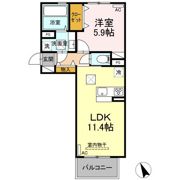 GLANZ.KⅠの間取り画像