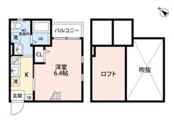 パステルハイツ博多の間取り画像