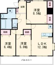 リバーサイド天神の間取り画像