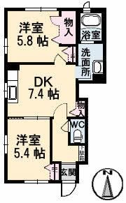 シャーメゾン長津の間取り画像