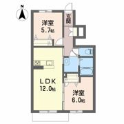 フルールカズン A棟の間取り画像