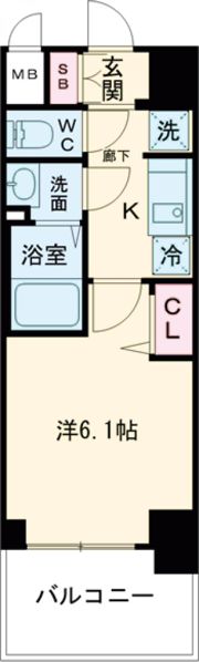 エステムコート神戸グランスタイルの間取り画像