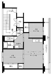 ビレッジハウス八女室岡2号棟の間取り画像