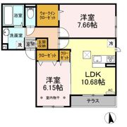大和屋ハイツ Bの間取り画像