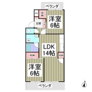 行田ハイツ2号棟の間取り画像
