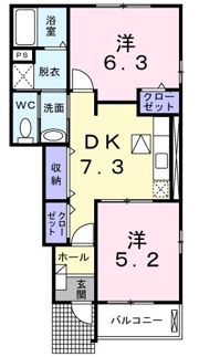 フィオーレⅡ Dの間取り画像
