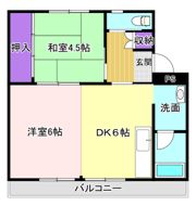 ビレッジハウス門田1号棟の間取り画像