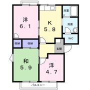 カサベルデ Ⅱ棟の間取り画像