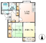ベルク下山Ⅱの間取り画像