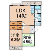 コーポ柳原の間取り画像