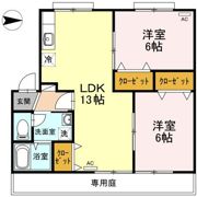 古川南ハイツ B棟の間取り画像