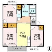 ラシェット エムザ C棟の間取り画像