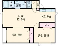 コーポ昴Ⅲの間取り画像