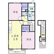 ハピネス Dの間取り画像