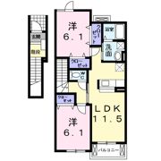 ユーベル Bの間取り画像