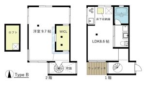 Y's house RD06 岡本ニコイチの間取り画像