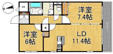 レガーロ旭町の間取り画像