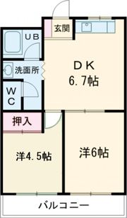 レジデンスカワセの間取り画像