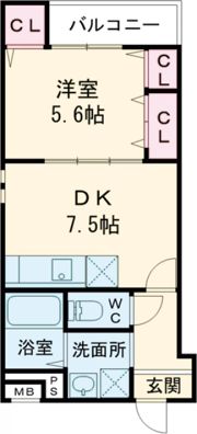 フジパレス浜寺石津東の間取り画像