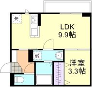 フォルティス四十瀬の間取り画像