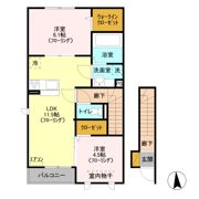 グリーンコーポシティ前川 Bの間取り画像