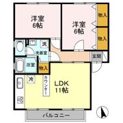 グリーンピアマスダ Aの間取り画像
