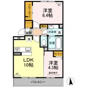 D-room八景水谷の間取り画像