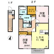 クローバーハウス Dの間取り画像