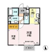 セジュールKTKの間取り画像