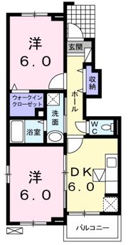 ライフ ライズAの間取り画像