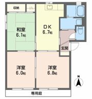 エーデルハイム栗田 A棟の間取り画像