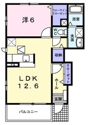 ハピネス Bの間取り画像