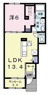 クラール壬生川駅西Dの間取り画像