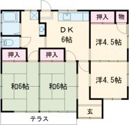 枡江貸家（3－5）の間取り画像