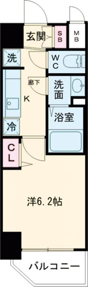 プレサンス三宮セントウエルの間取り画像