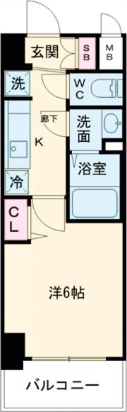 プレサンス三宮セントウエルの間取り画像