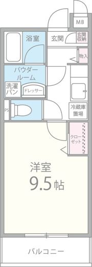 クレールもずの間取り画像