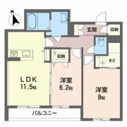 シャーメゾン初月Ⅱ B棟の間取り画像