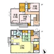 D-room堀之内貸家の間取り画像