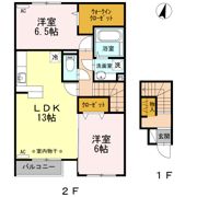 セジュールかくもの間取り画像