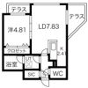 レスツオン厚別Ⅱの間取り画像